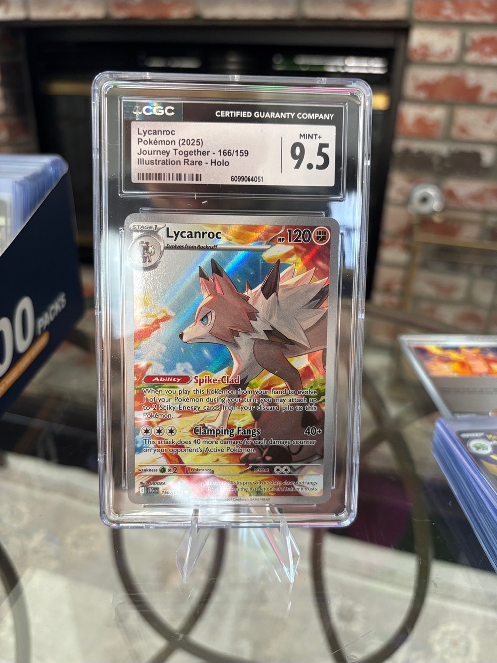 CGC 9.5 Lycanroc Illustration Rare Pokemon Journey Together 166/159